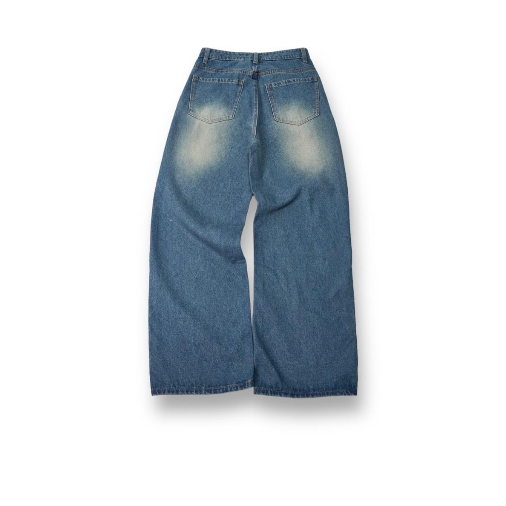 HEAVEN BLUE V1 WASH JEANS - Quần jeans xanh rách 1008