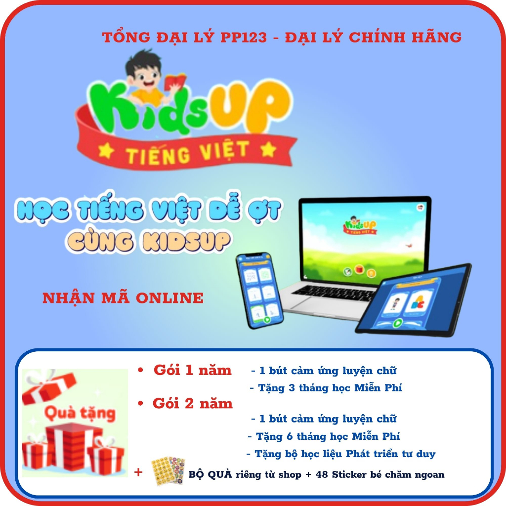 KidsUp Tiếng Việt (1 Năm, Trọn Đời)
