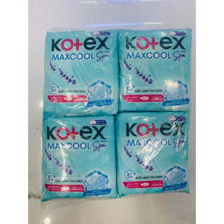 ( mẫu mới xanh dương - lavender) Băng vệ sinh Kotex thảo dược Cool siêu mỏng cánh 8 miếng