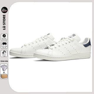 Giày adidas stan smith gót đen, giày thể thao sneaker nam nữ stan smith gót xanh đầy đủ phụ kiện túi xách