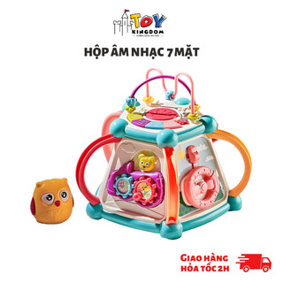 Đồ chơi âm nhạc đa năng 7in1 woa toys thả hình khối phát triển trí tuệ dành cho bé
