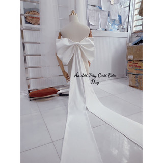 Nơ cài váy cưới bản to