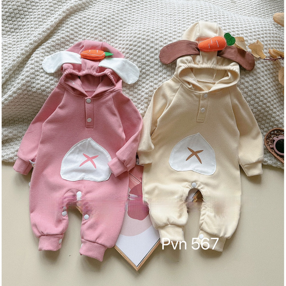 Bộ body dài tay bodysuit áo liền quần bộ đồ liền thân cho bé trai bé gái 4 -12kg SHOP MẸ BÔNG