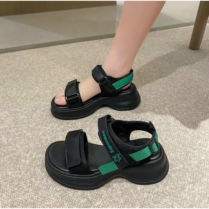 Sandal nữ đế xuồng quai dán ngang mẫu mới hót 2023- Hàng QC