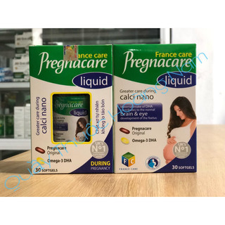 𝐏𝐫𝐞𝐠𝐧𝐚𝐜𝐚𝐫𝐞 liquid Calci nano ( Lọ 30 viên )