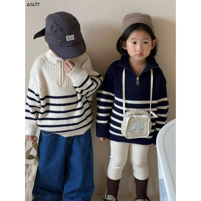 Áo len kẻ sọc cho bé