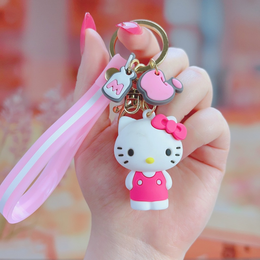 ❣️Móc Khóa Silicon Kèm Dây Tăng Cao Cấp ❣️ Móc Khóa may mắn Hình Thú Hoạt Hình Cute Dễ Thương