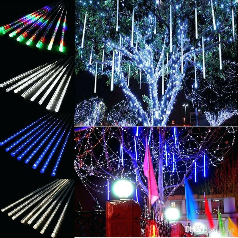 Đèn Led Sao Băng Đủ Màu 8 Ống 50cm - Chống Nước Trang Trí Cây Lễ Tết
