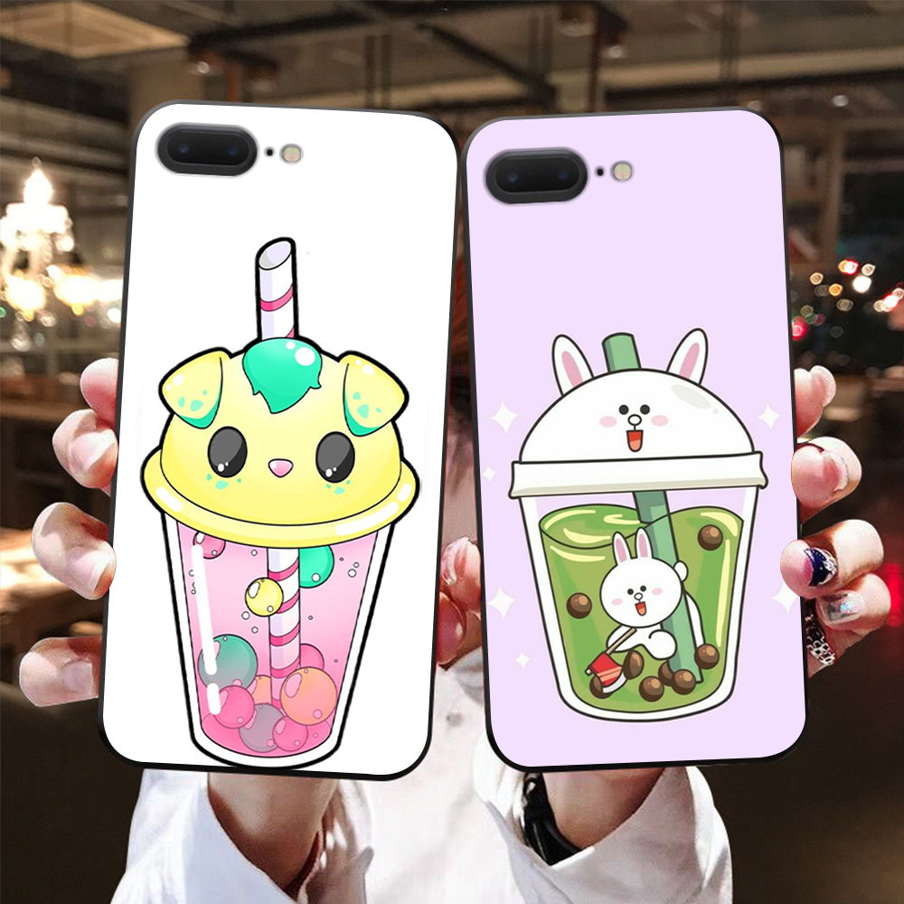 Ốp lưng Iphone 7 Plus / ip 8 Plus in hình trà sữa cute
