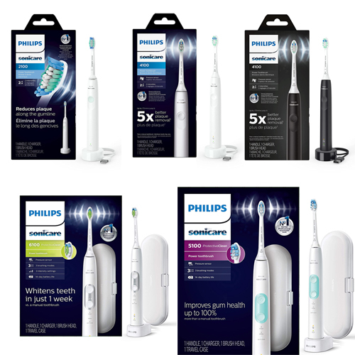 Bàn chải điện Philips Sonicare ProtectiveClean 1100, 2100, 4100, 6100 (hàng mỹ)