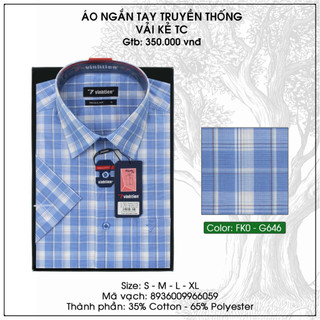 Áo Sơ Mi Ngắn Tay Dáng Regular Vĩnh Tiến G646
