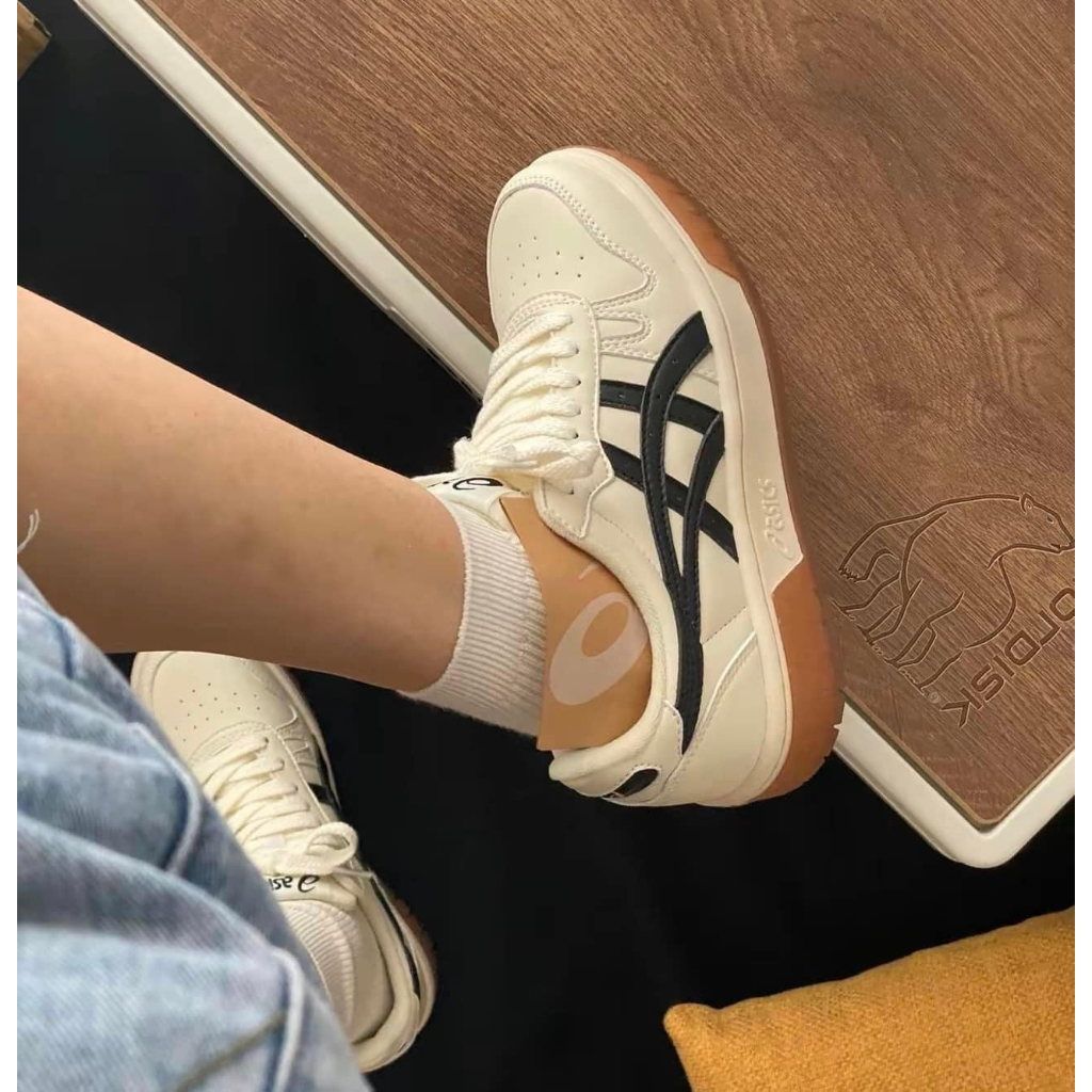 Giày Sneaker Acics MZ Kẻ Đen đế nâu Cream Black đủ size nam nữ hàng chuẩn Tặng Full Box Bill