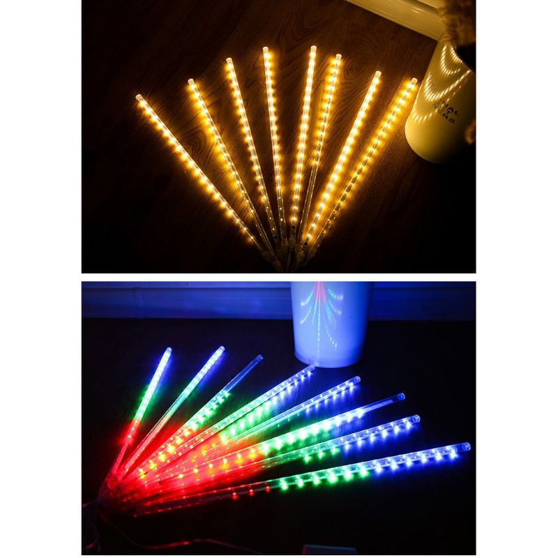 Đèn Led Sao Băng Đủ Màu 8 Ống 50cm - Chống Nước Trang Trí Cây Lễ Tết