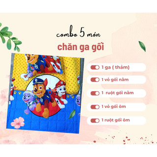 Bộ chăn ga gối cotton poly cho trẻ em - set 5 món cho trẻ từ 0-5 tuổi Moonbedding