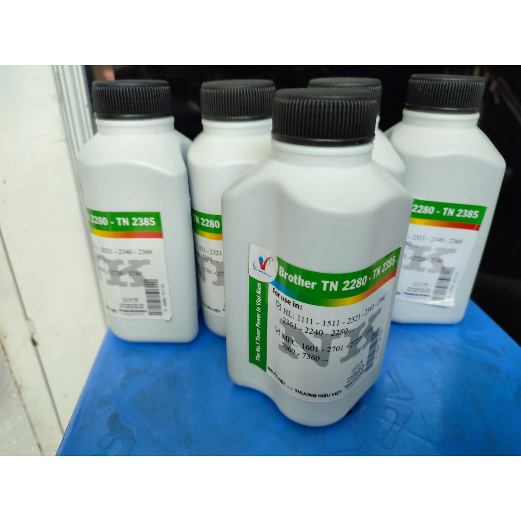 Combo 5 chai mực nạp dành cho mã mực Brother TN 2025/TN 2130/TN 2280/TN 2385/TN 1010/TN 720