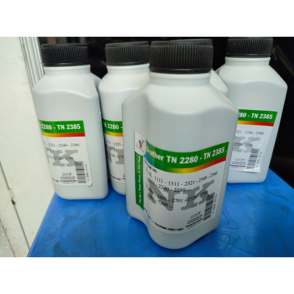 Combo 5 chai mực nạp dành cho mã mực Brother TN 2025/TN 2130/TN 2280/TN 2385/TN 1010/TN 720