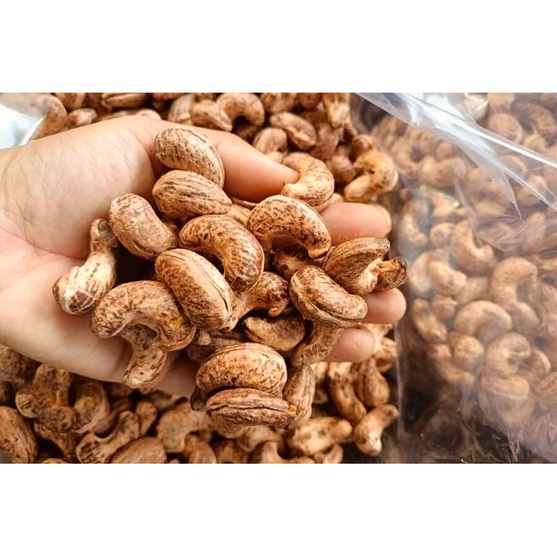 Hạt điều vỏ lụa rang muối Size to 500g