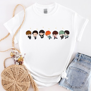 Áo Bangtab Chibi, Áo thành viên Bangtan Áo phông dành cho người hâm mộ Kpop