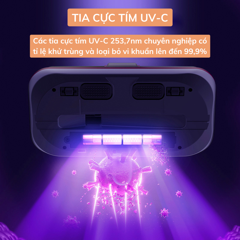 Máy hút bụi giường nệm cầm tay DELA không dây diệt khuẩn UV MHN03