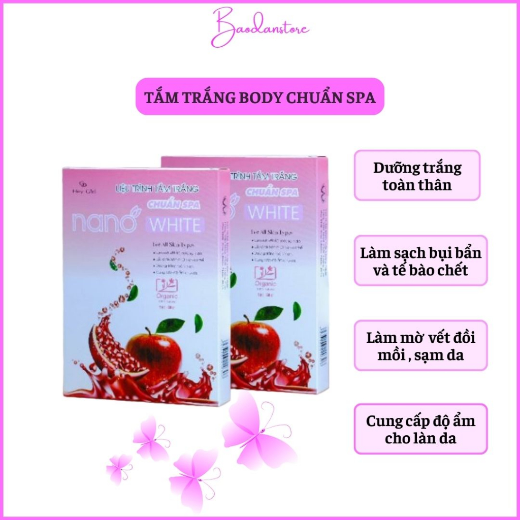 Tắm trắng body Nano white- truyền trắng body - bật tông ngay sau lần sử dụng đầu tiên