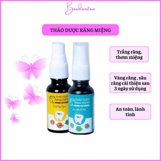 Xịt răng miệng Minh Khang- tinh dầu thảo dược xịt thơm miệng, trắng răng, ngừa sâu răng- 15ml