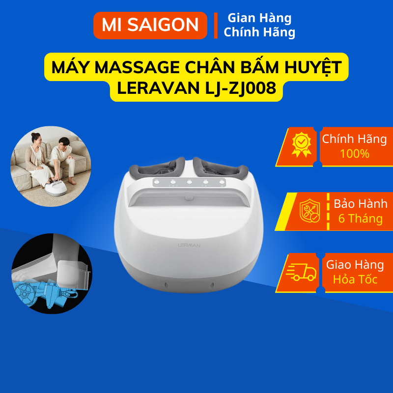 Máy Massage Chân Bấm Huyệt Xiaomi Leravan LJ-ZJ008 - Massage Con Lăn - Hàng Chính Hãng Phân Phối