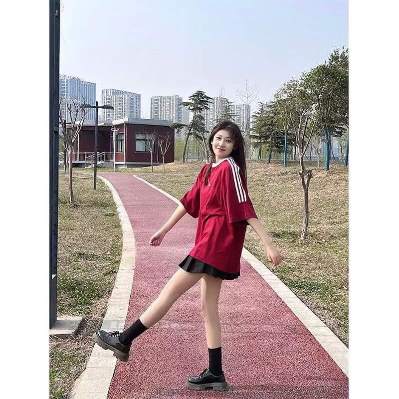 Áo thun Baby tee tay lỡ form rộng AP phong cách thể thao năng động chất cotton siêu mát