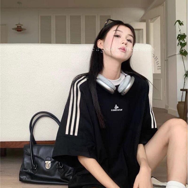 Áo thun Baby tee tay lỡ form rộng AP phong cách thể thao năng động chất cotton siêu mát