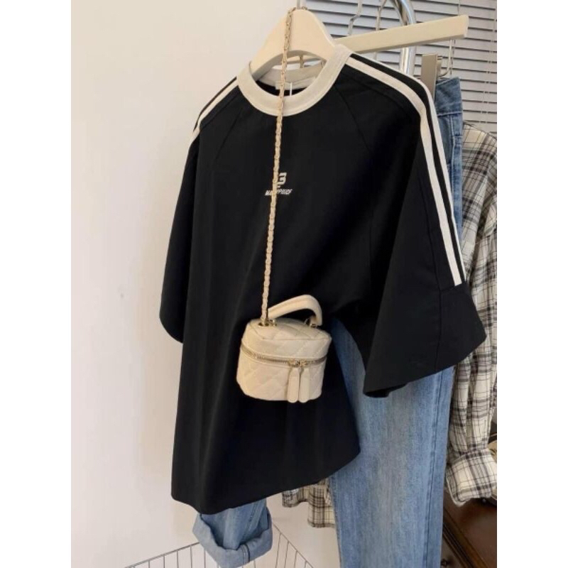 Áo thun Baby tee tay lỡ form rộng AP phong cách thể thao năng động chất cotton siêu mát