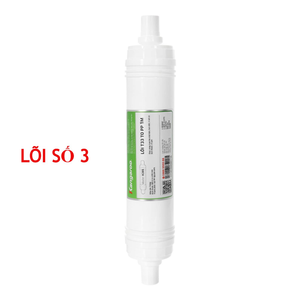 Bộ Lõi Lọc Nước Đúc 123 Kangaroo - Model Dùng : KG100HK, KA10A4, KG10A5, KG100ES, KG100ES1, KG10A6S