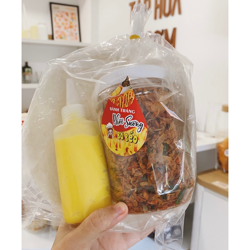 BÁNH TRÁNG PHƠI SƯƠNG MUỐI TÉP HÀNH PHI BƠ BÉO