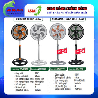 Quạt đứng, quạt lửng asia turbo công suất 80w, 55w - hàng chính hãng