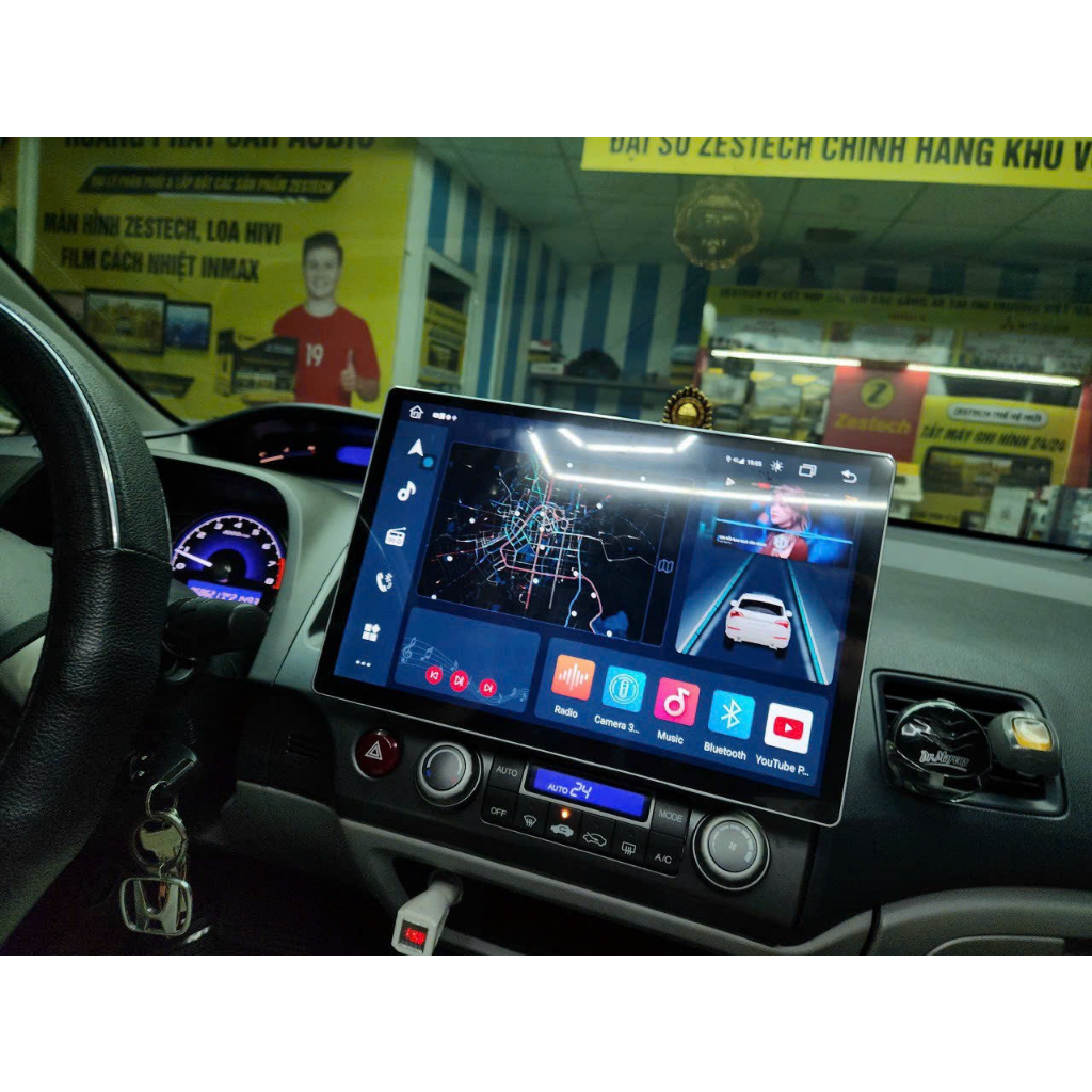 Màn Hình DVD Android Ô Tô 12,9 Inch Hàng Chính Hãng Cao Cấp Bảo Hành Lên Đến 24 Tháng