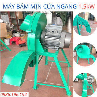 Máy thái chuối siêu mịn - máy cắt chuối cửa ngang nguyên cây - băm cỏ voi. tiện lợi. động cơ 1,1 hoặc 1,5kw