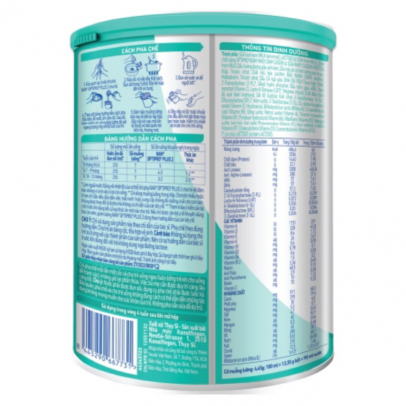 Sữa bột NAN OptiproPlus 2 800g