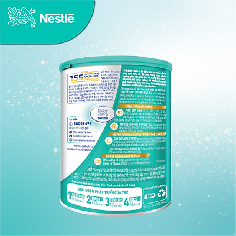 Sữa bột NAN OptiproPlus 2 800g