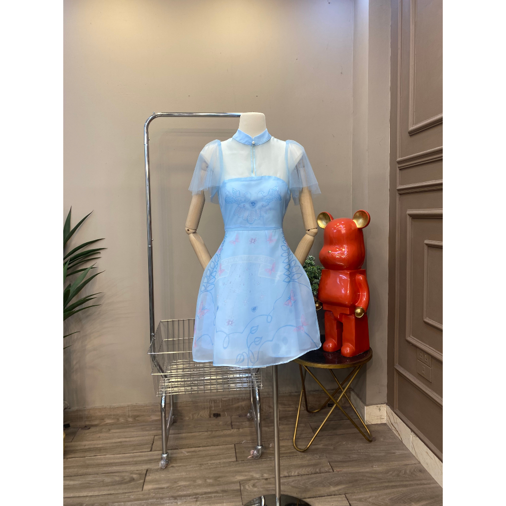 Váy dáng A tay cánh tiên -10470