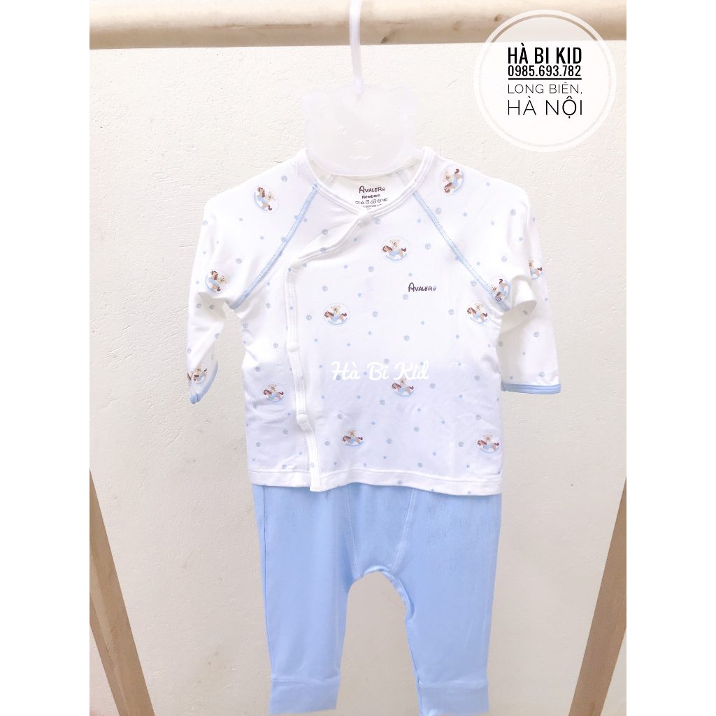 Bộ quần áo AVALER sơ sinh dài tay chất liệu sợi tre cho bé trai bé gái nhiều màu