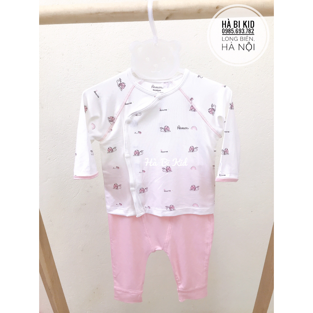 Bộ quần áo AVALER sơ sinh dài tay chất liệu sợi tre cho bé trai bé gái nhiều màu