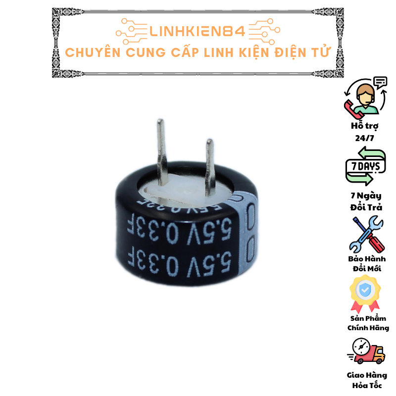 Siêu Tụ 5.5V 0.33F, 1F , 1.5F