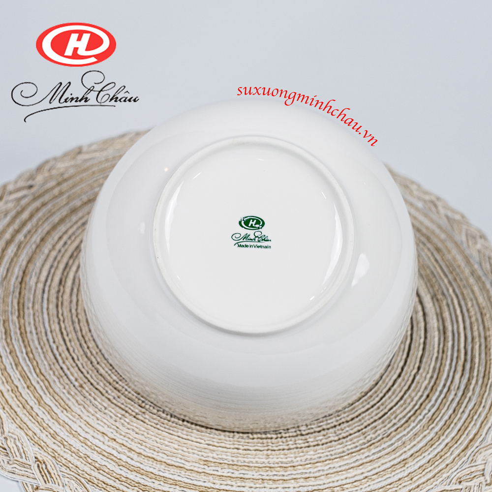 Bát Tô Viền Vằn Sần Sứ Minh Châu Cao Cấp Kiểu Pháp Kẻ Màu