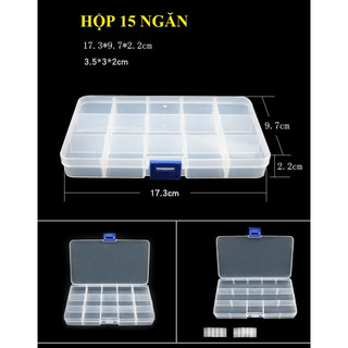 Hộp Nhựa Đựng Linh Kiện Điện Tử 10 15 Ngăn - Hộp Đựng Đồ Trang Sức Trong Suốt, Hộp Chia Ngăn Đựng Trang Sức