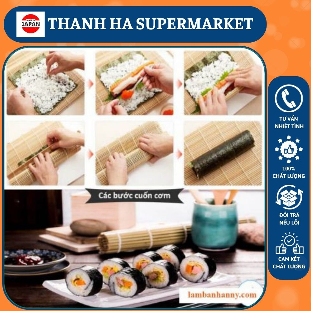 Mành tre cuộn cuốn sushi cơm rong biển kimbap đảm bảo vệ sinh Nhật Bản – Thanh Ha Supermarket