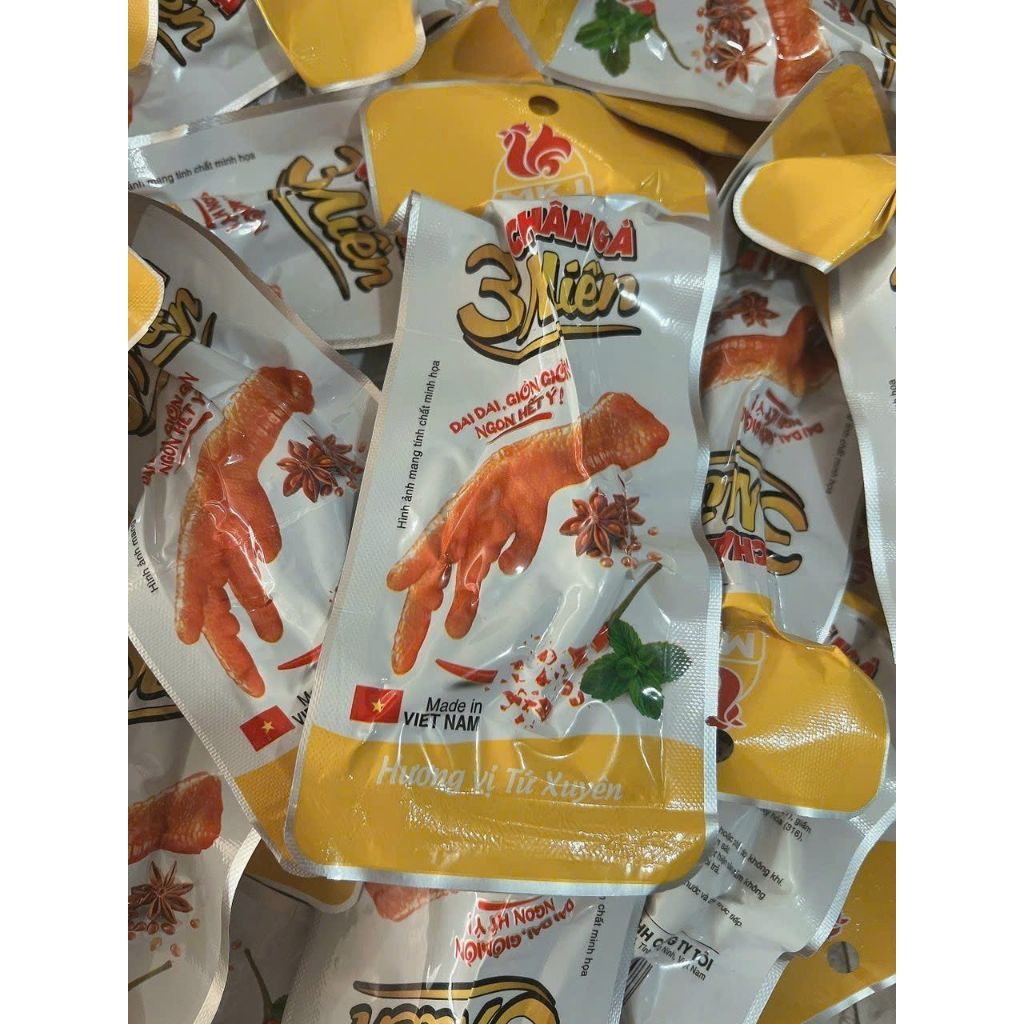 Hân Gà Ba Miền Loại To Ăn Vặt Cực Ngon Thấm Vị Chính Hãng Gói 45g