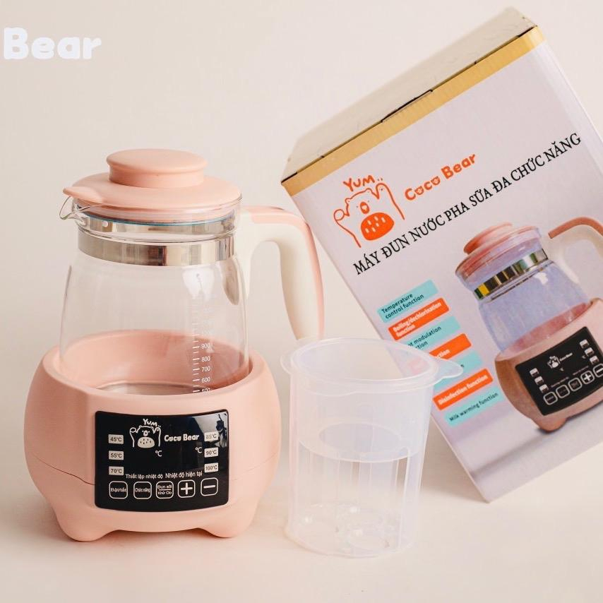 Ấm đun nước pha sữa, bình đun nước Coco Bear hâm sữa cho bé - TẶNG KHAY HÂM SỮA