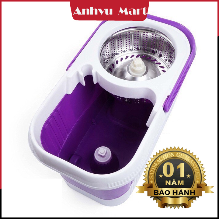 Thùng lau nhà thay thế 💖𝑭𝑹𝑬𝑬𝑺𝑯𝑰𝑷💖 Bộ lau nhà vuông 360 Thái Lan Hope perfect lile Siêu Bền lồng vắt Inox