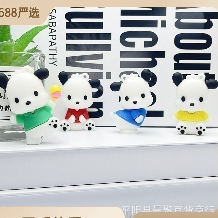 Hàng sẵn +Ảnh thật Charm/ Sticker/ phụ kiện pochacco cỡ to gắn dép cross, dép có lỗ siêu xinh ,đã có nút cài