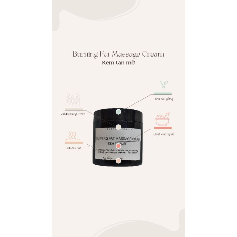 [Herbal Stories] Kem massage tan mỡ