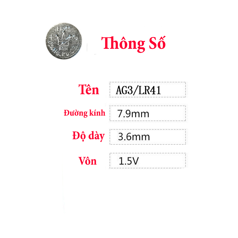 Pin cúc áo AG13 LR44 AG3 LR41 AG10 LR1130 CR2032 LR626 LR621 AG4 Pin đồng hồ, pin chìa khóa ô tô