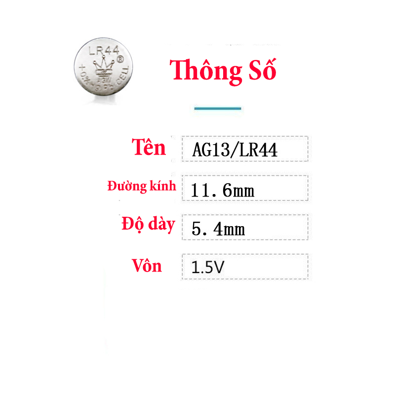 Pin cúc áo AG13 LR44 AG3 LR41 AG10 LR1130 CR2032 LR626 LR621 AG4 Pin đồng hồ, pin chìa khóa ô tô